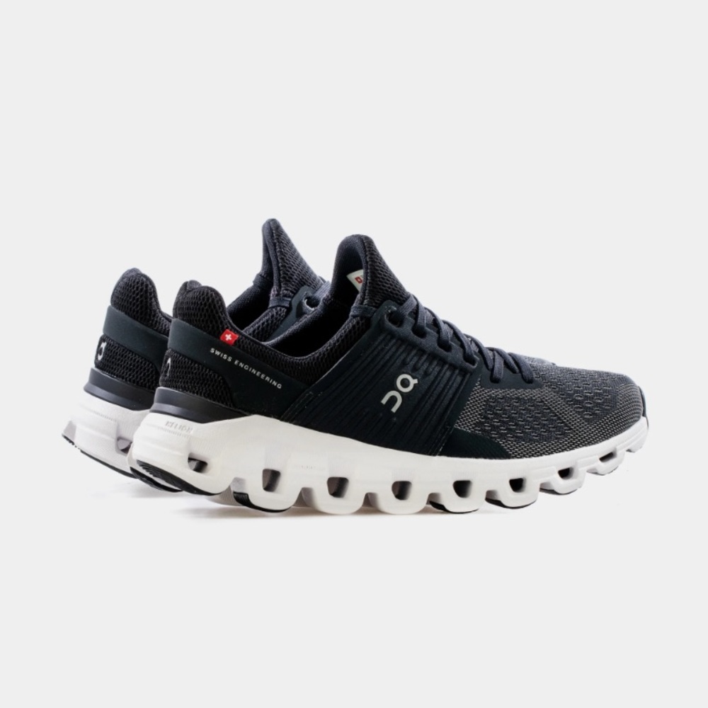 ON CLOUD SWIFT BLACK/ROCK WOMENS RUNNING SHOES - Size 7